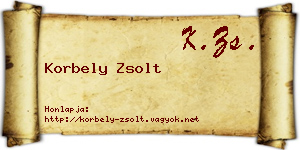 Korbely Zsolt névjegykártya